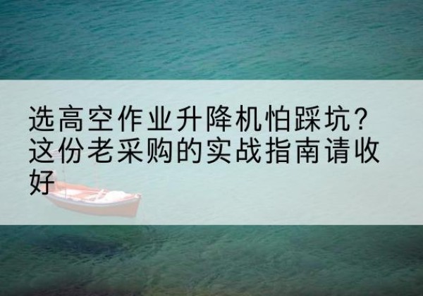 开鲁高空作业升降机厂家推荐-选高空作业升降机怕踩坑？这份老采购的实战指南请收好
